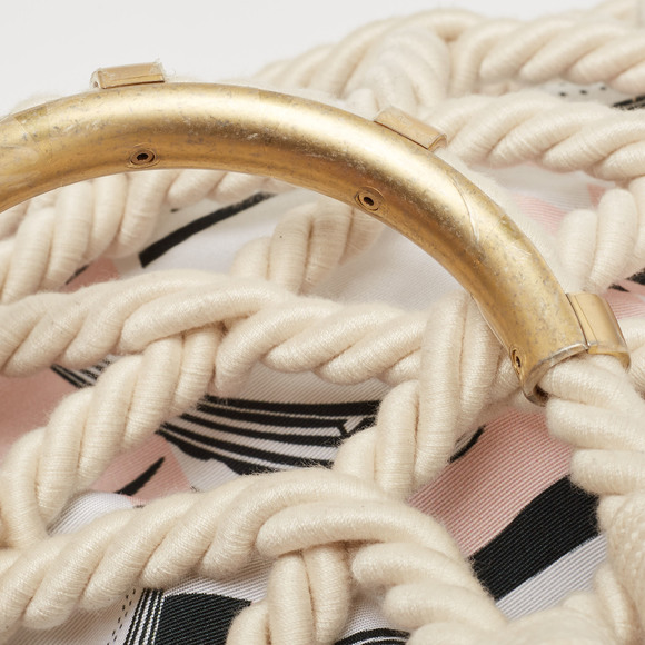 CHANEL Multicolor Printed Fabric and Rope Shopper Tote - Picture 7 of 8